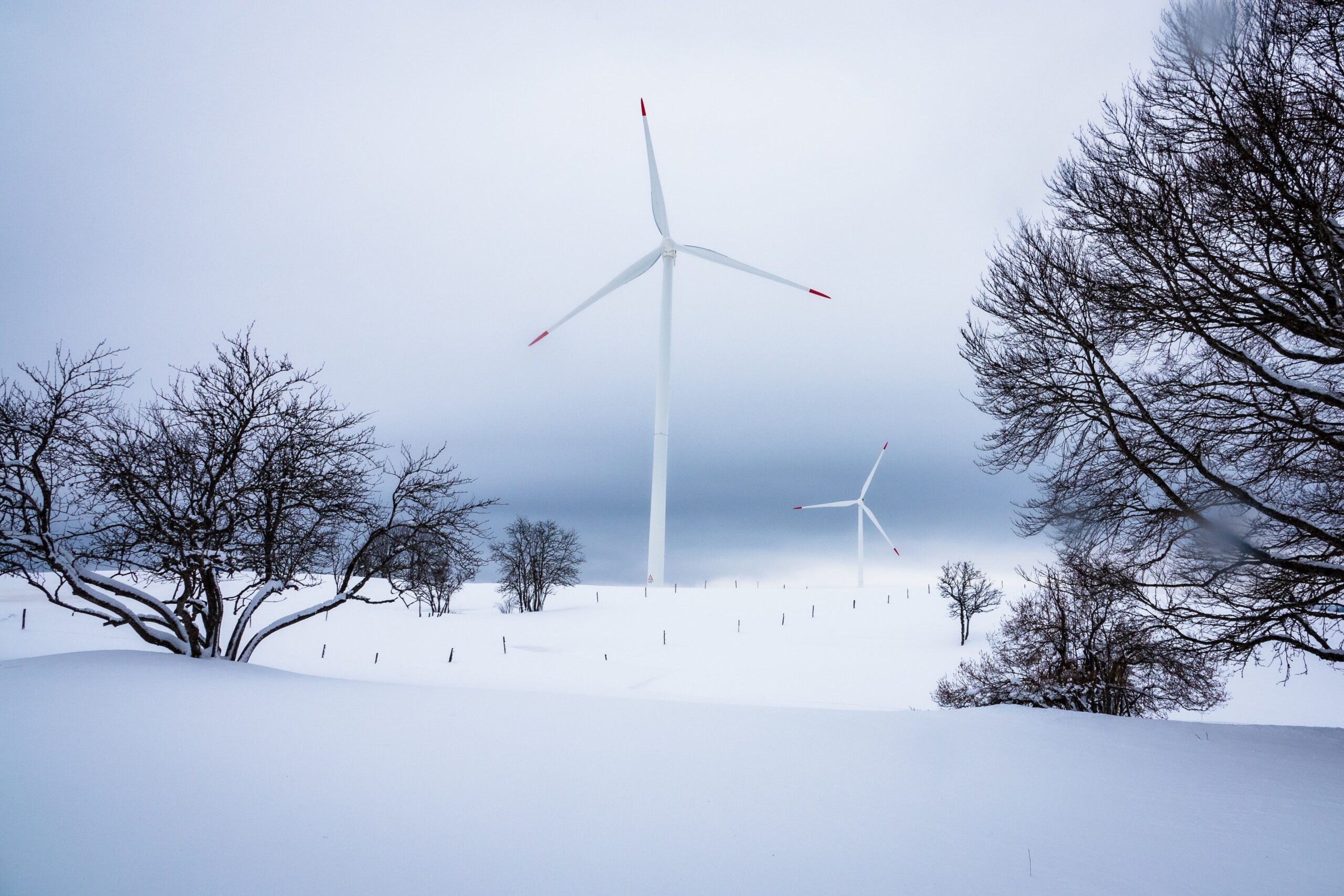 Éoliennes dans un paysage naturel
