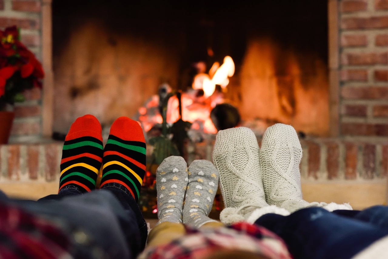 Pieds reposant confortablement dans un habitat